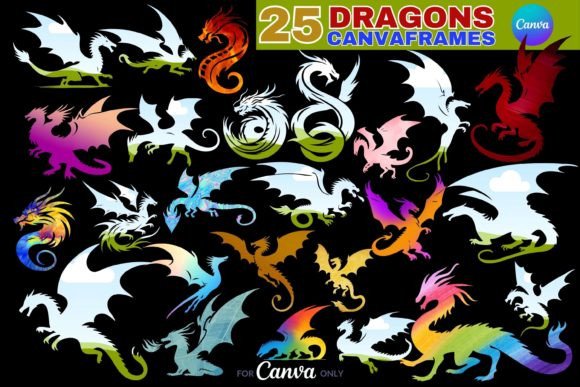 25 Magical Dragon Canva Frames: Unleash Your Creative Fire