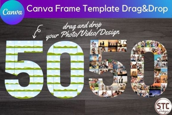 50 Fifty Number Collage Canva Frame: Your Ultimate Design Solution