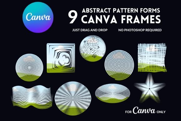 Abstract Pattern Canva Frames for Dynamic Visuals