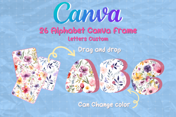 Alphabet Balloon Letters Canva Frame: Instant Fun Graphics