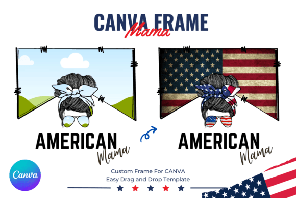 American Mama Canva Frame Template: Effortless Design for Creators