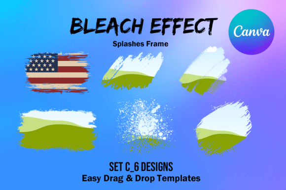 Canva Frame Template Bleach Effect Set C: Elevate Your Designs