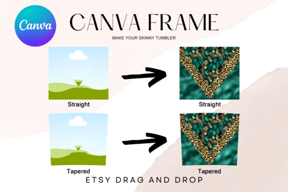 Canva Frame VSplit Tumbler Template 20oz: Your Design Shortcut