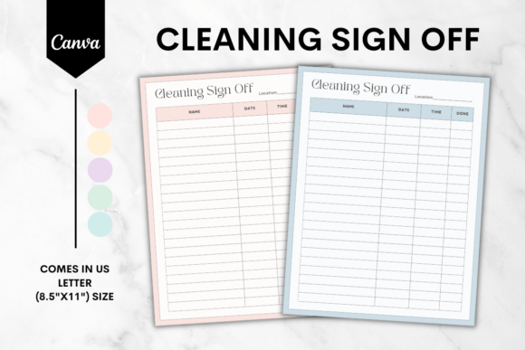Cleaning Sign off Canva Template 1: Streamline Your Service