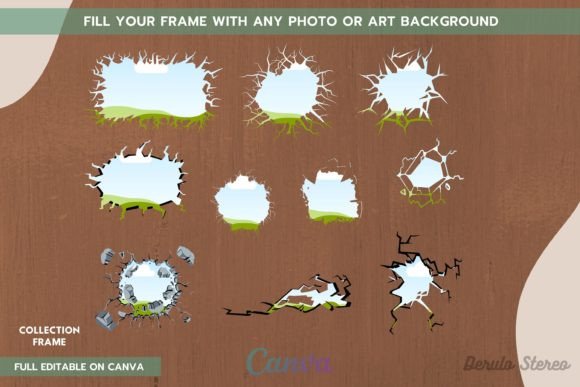 Cracked Black Hole Canva Frame: Add Cosmic Texture Instantly