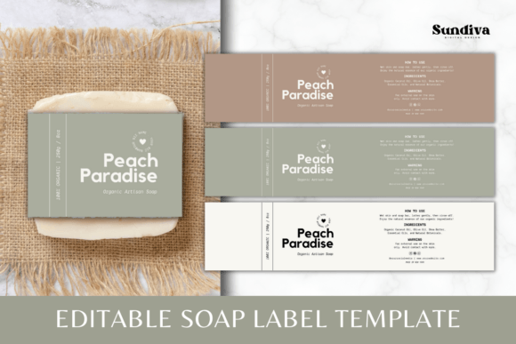Custom Soap Bar Label Canva Template 1: Your Brand, Bottled