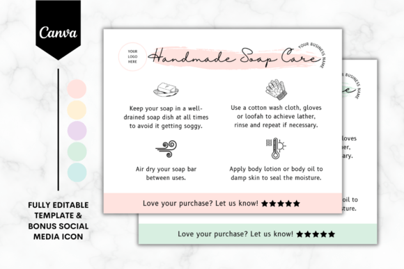 Custom Soap Care Card Canva Template 4: The Artisan’s Guide