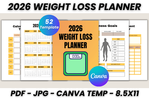 Designing a Healthier 2026: The Ultimate Weight Loss Planner Canva Template