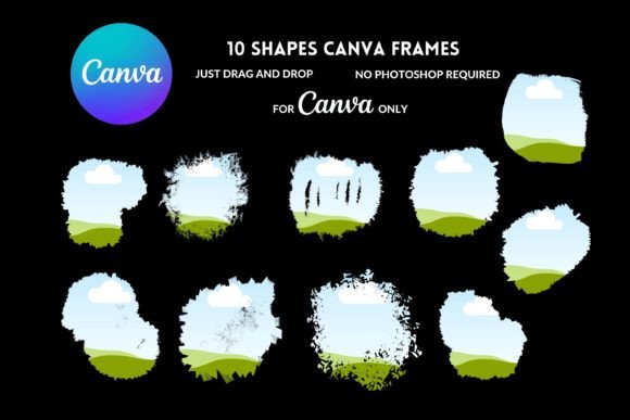 Editable Brush Stroke Canva Frames: Instant Creative Freedom