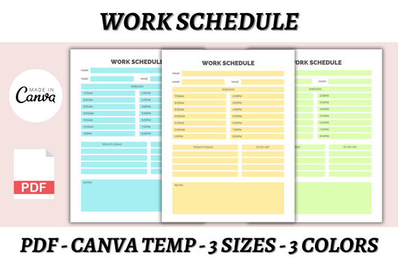 Master Your Week with the Work Schedule Canva Template