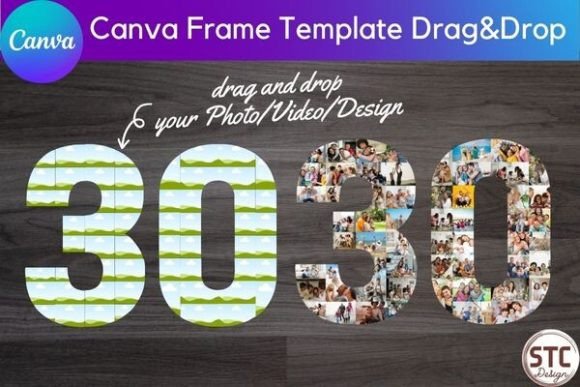 Mastering the 30 Thirty Number Collage Canva Frame
