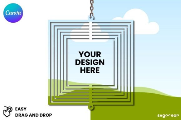 Maximize Your Visual Impact with the Square Wind Spinner Canva Mockup