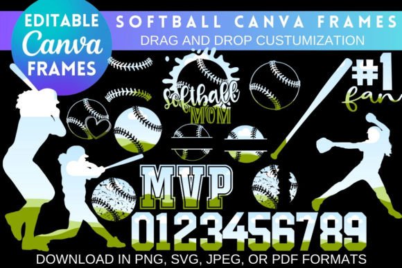 Scoring Big with Customizable Softball Canva Frames