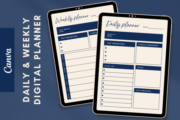 Streamline Your Workflow with a Digital Weekly and Daily Planner in Canva