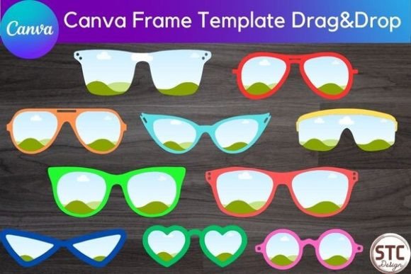 Sunglasses Canva Frame Template Bundle: Your Design Shortcut
