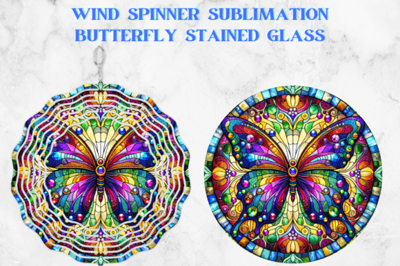 Transform Your Crafts with the Butterfly Stained Glass Wind Spinner Design