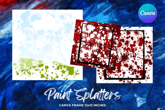 Unleash Artistic Energy with Paint Splatters Canva Frame Templates